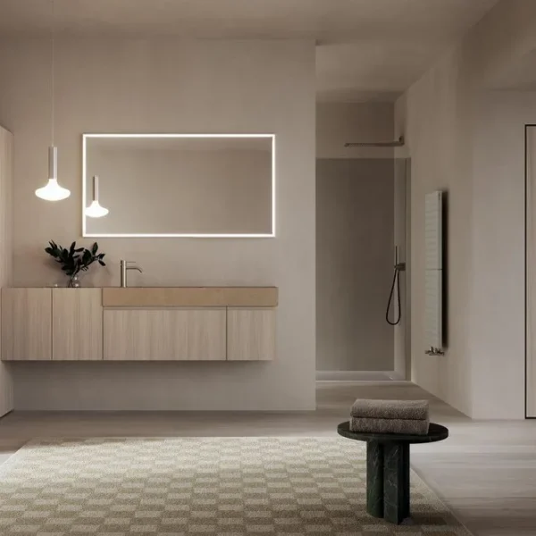 Mobile bagno Ink NK009 Compab, finitura di design, composizione luxury bagno moderno