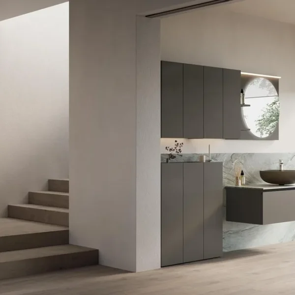 Mobile bagno Ink NK010 Compab, finitura di design, composizione luxury bagno moderno