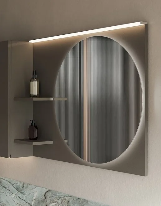 Ink NK010 - Mobile Bagno Luxury Compab L 215,5 x P 20,8/51 cm 5 Mobile bagno Ink NK010 Compab - dettaglio specchio