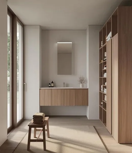 Mobile bagno Ink NK011 Compab, finitura di design, composizione luxury bagno moderno