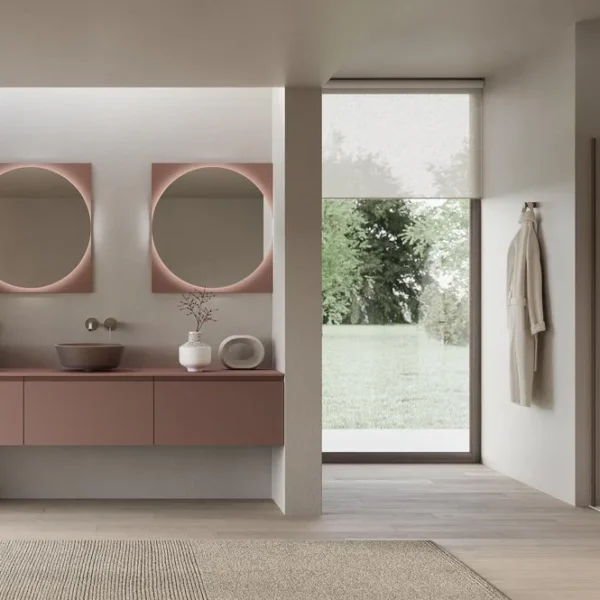 Mobile bagno Ink NK012 Compab, finitura di design, composizione luxury bagno moderno