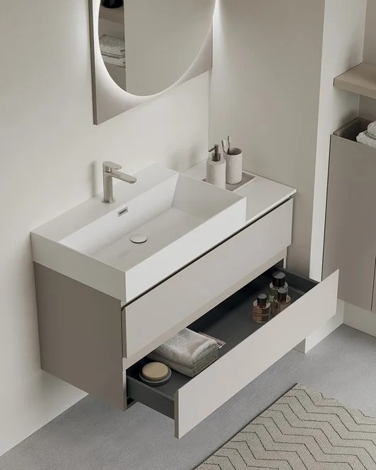 Ink NK013 - Mobile Bagno Luxury Compab L 106+100 x P 46/20,8 cm 5 Mobile bagno Ink NK013 Compab - lavabo