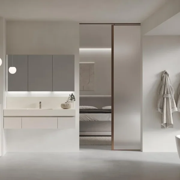 Mobile bagno Ink NK014 Compab, finitura di design, composizione luxury bagno moderno