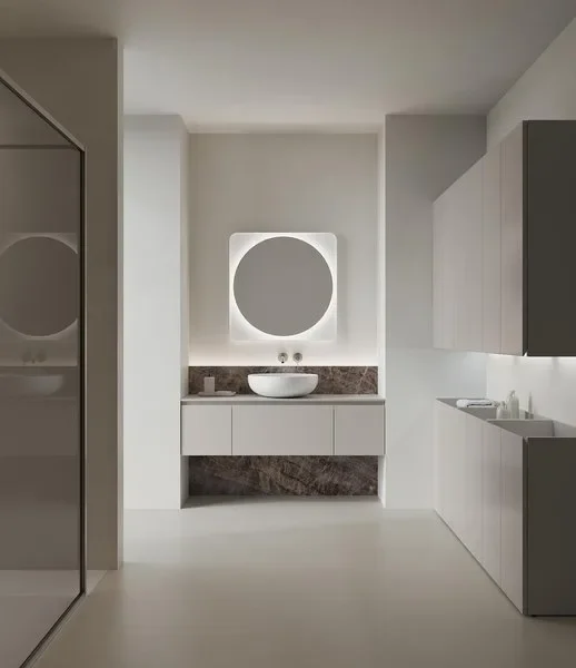Mobile bagno Ink NK015 Compab, finitura di design, composizione luxury bagno moderno