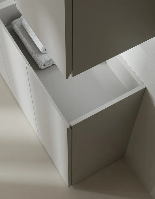 Ink NK015 - Mobile Bagno Luxury Compab L 140+210 x P 46/37 cm 7 Mobile bagno Ink NK015 Compab - vista d'angolo
