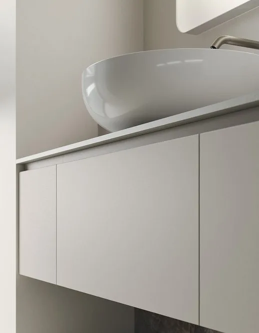 Ink NK015 - Mobile Bagno Luxury Compab L 140+210 x P 46/37 cm 3 Mobile bagno Ink NK015 Compab - dettaglio finitura