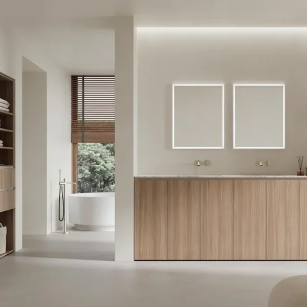 Mobile bagno Ink NK016 Compab, finitura di design, composizione luxury bagno moderno