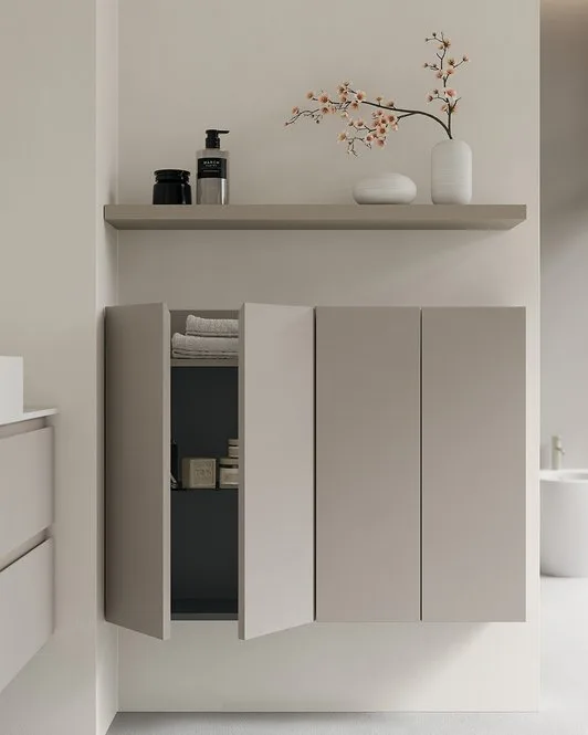 Ink NK013 - Mobile Bagno Luxury Compab L 106+100 x P 46/20,8 cm 2 Mobile bagno Ink NK013 Compab - dettaglio finitura colonne