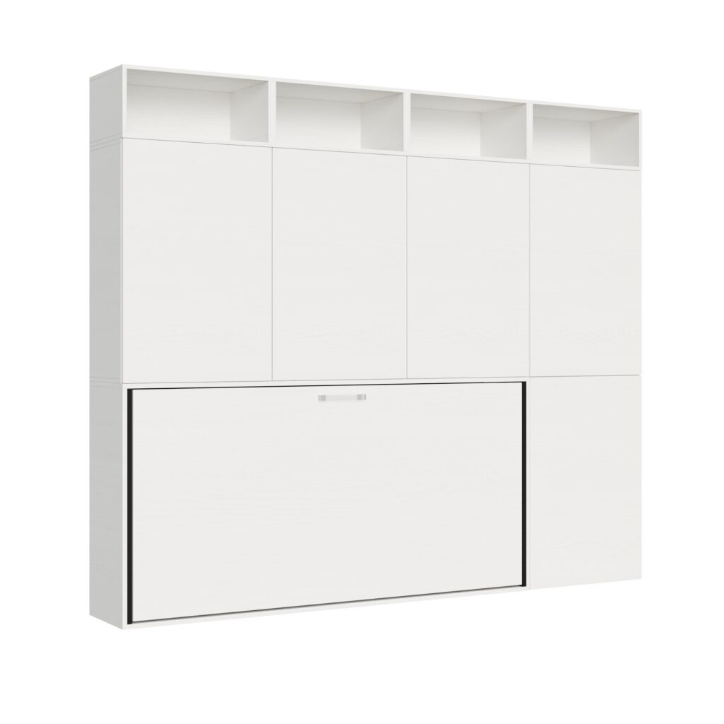 Letto singolo a scomparsa Kando comp.B bianco frassino