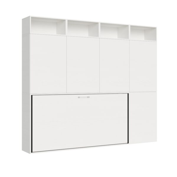 Letto singolo a scomparsa Kando comp.B bianco frassino