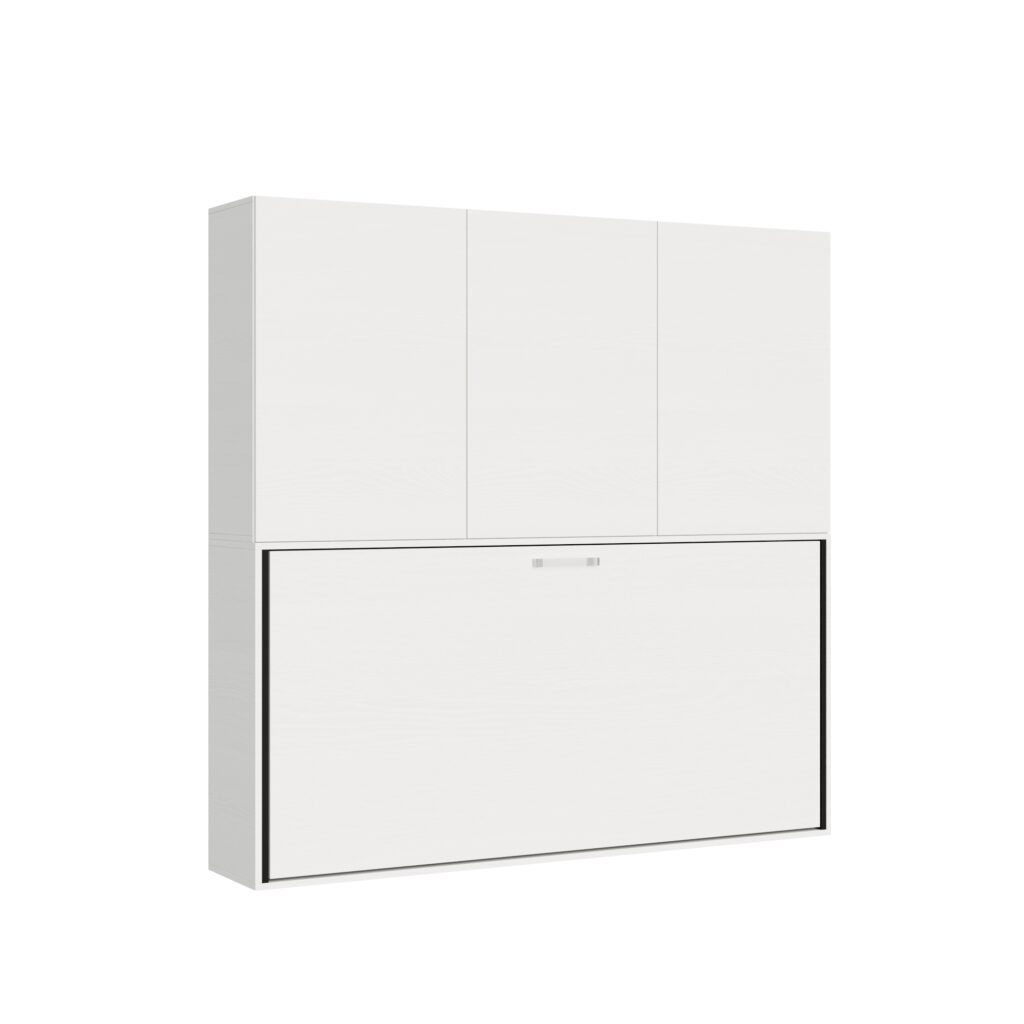 Letto singolo a scomparsa Kando comp.D bianco frassino