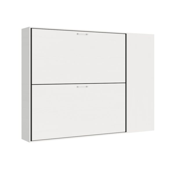 Letto doppio a scomparsa Kando comp.H bianco frassino