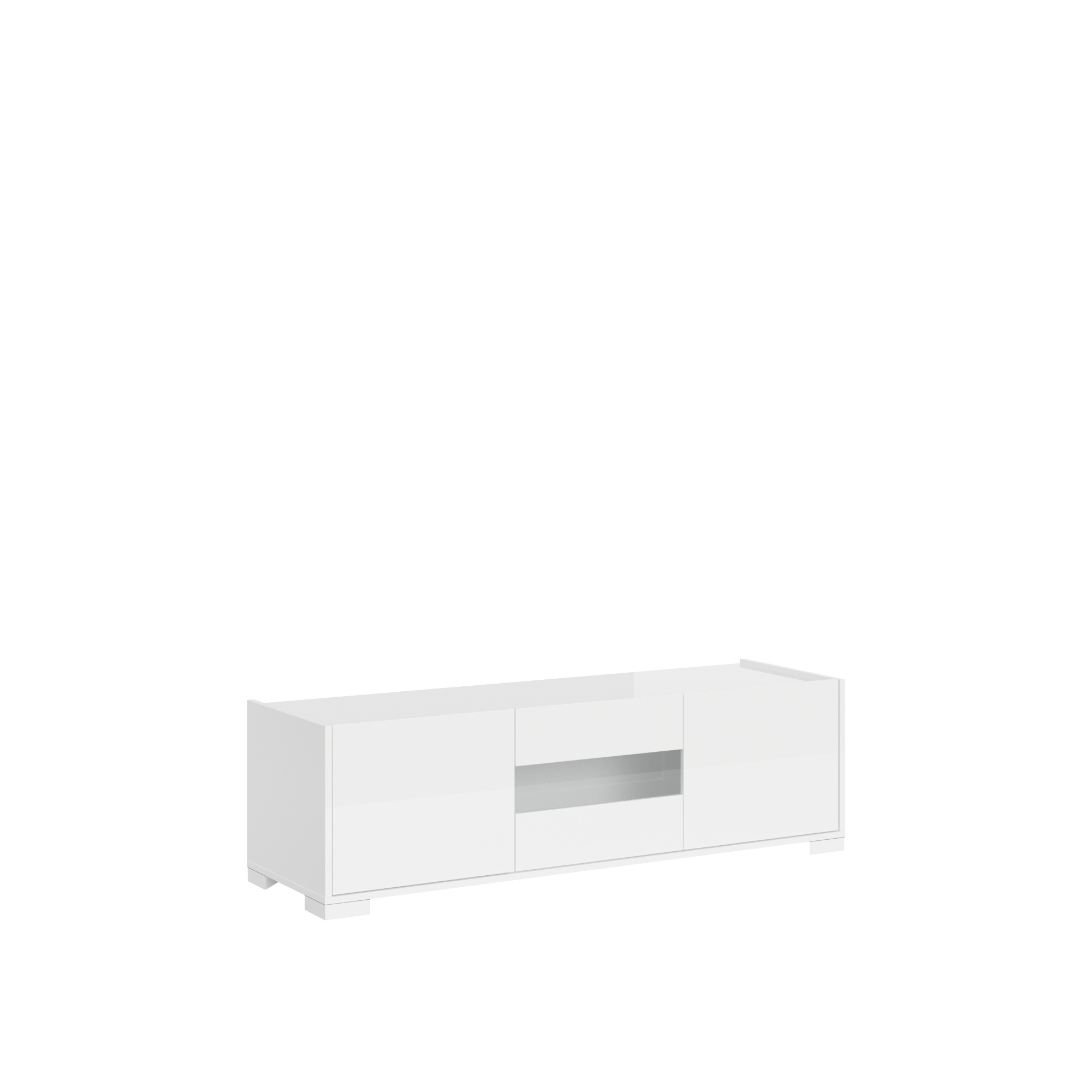 Porta TV moderno 3 ante 130x40x40 cm Riflesso bianco lucido 4 Porta TV moderno 3 ante 130x40x40 cm Riflesso bianco lucido