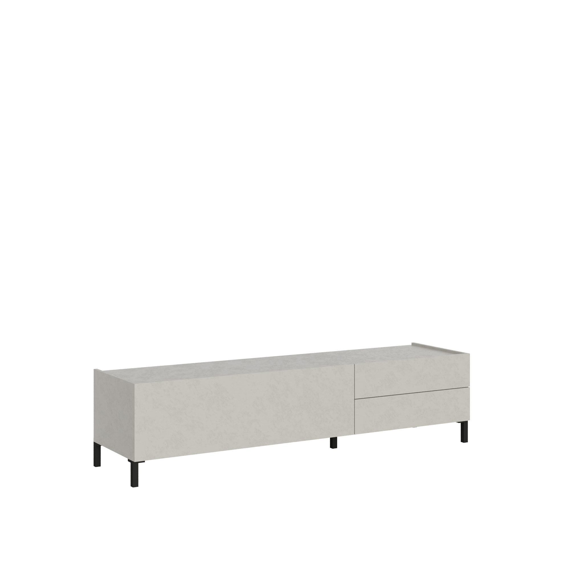 Porta TV moderno 1 ribalta/2 cassetti 160x42x40 cm Solaria cashmere 5 Porta TV moderno 1 ribalta/2 cassetti 160x42x40 cm Solaria cashmere