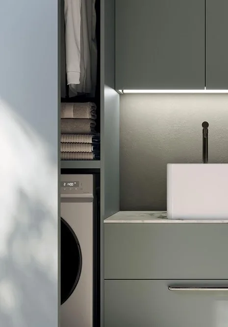 Lavanderia LD004 - Composizione Luxury Compab L 320 x P 20,8/63 cm 3 Composizione lavanderia LD004 Compab - dettaglio colonna