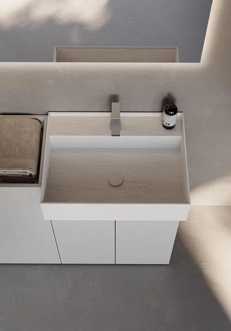 Lavanderia LD006 - Composizione Luxury Compab L 255+192,2 x P 62/46 cm 3 Composizione lavanderia LD006 Compab - dettaglio lavabo