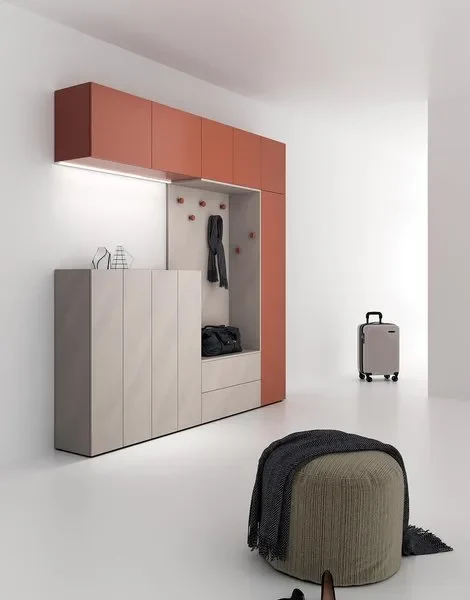 Composizione lavanderia LD012 Compab, finitura di design, mobile lavanderia moderno su misura