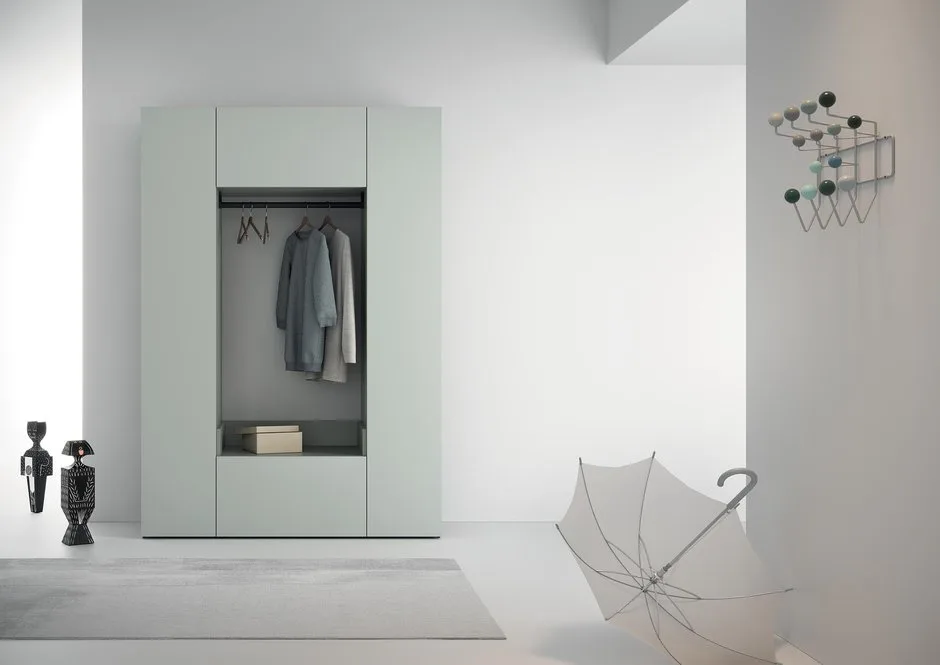 Lavanderia LD013 - Composizione Luxury Compab L 320,5 x P 50/63 cm 1 Composizione lavanderia LD013 Compab, finitura di design, mobile lavanderia moderno su misura
