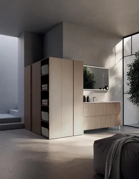 Composizione lavanderia LG008 Compab, finitura di design, mobile lavanderia moderno su misura