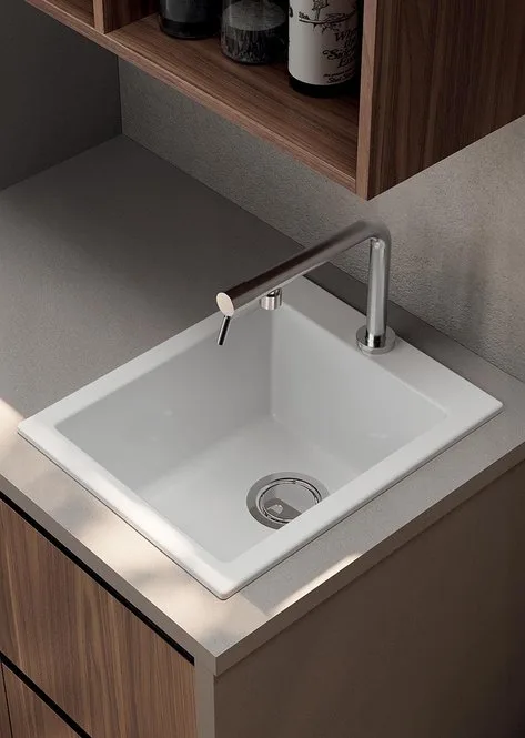 Lavanderia LG013 - Composizione Luxury Compab L 164 x P 63/37 cm 2 Composizione lavanderia LG013 Compab - dettaglio lavabo