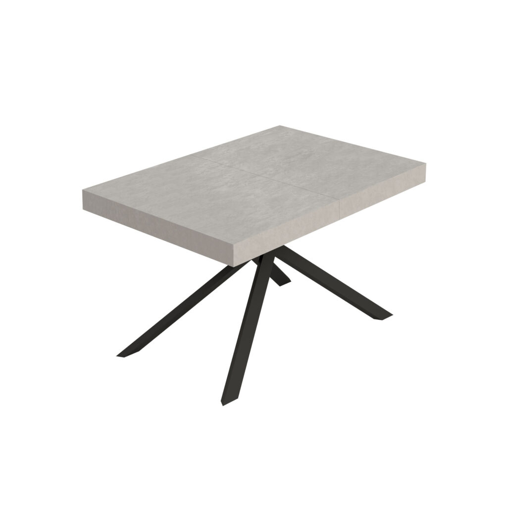 Tavolo allungabile 130/234x90 cm Niket cashmere gambe antracite