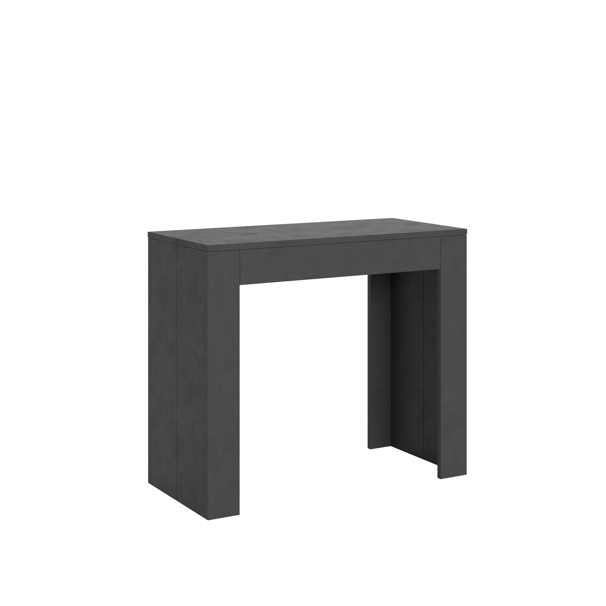Consolle allungabile 90x42/198 cm Emy Small antracite spatolato 4 Consolle allungabile 90x42/198 cm Emy Small antracite spatolato