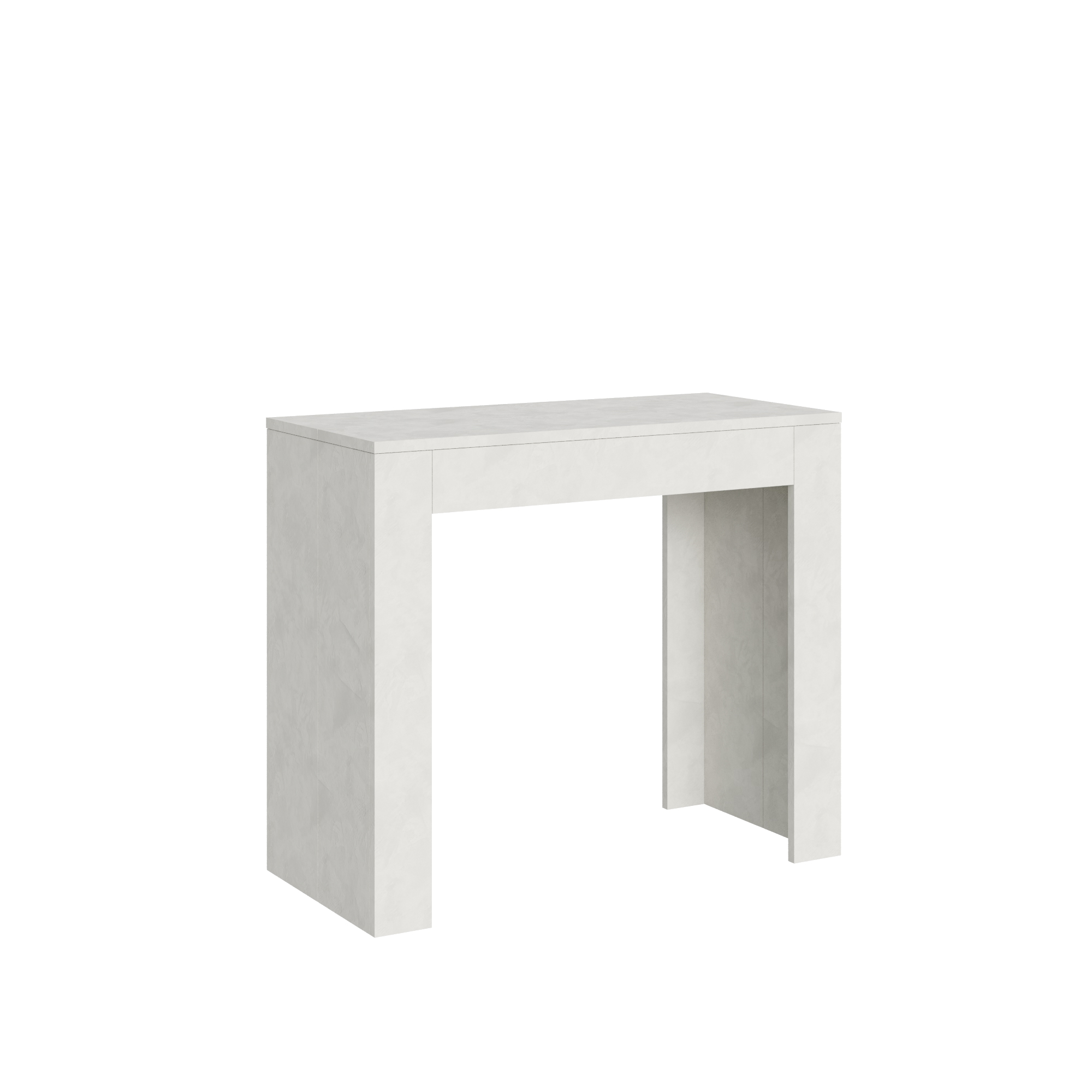 Consolle allungabile 90x42/302 cm Emy bianco spatolato 5 Consolle allungabile 90x42/198 cm Emy Small bianco spatolato