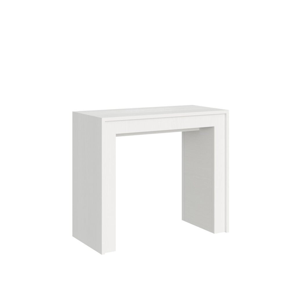 Consolle allungabile 90x42/198 cm Mia Small bianco frassino