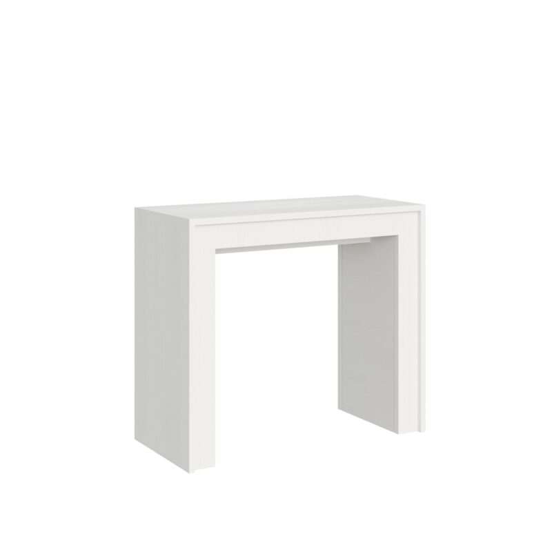 Consolle allungabile 90x42/198 cm Mia Small bianco frassino