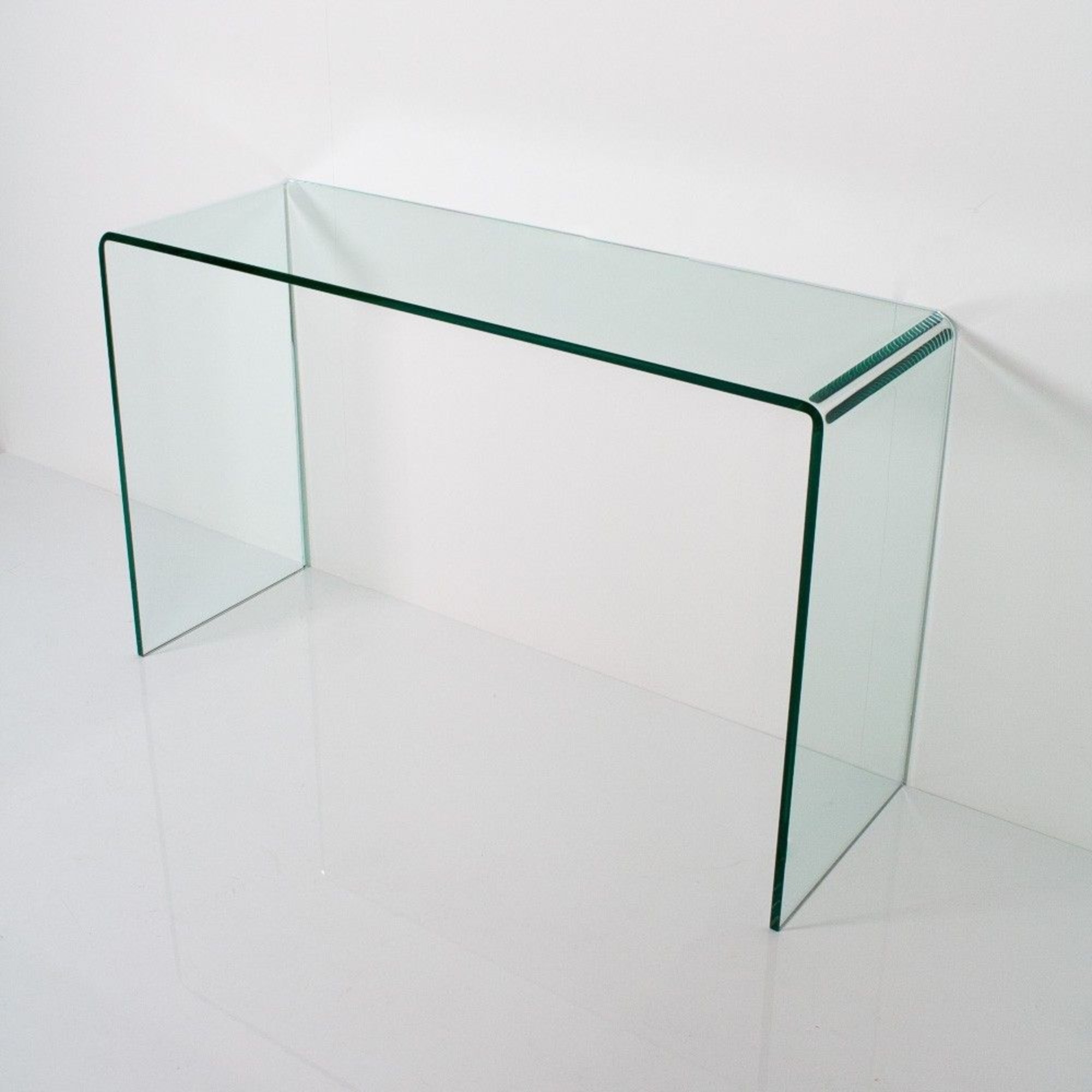 Consolle Smalle in vetro curvato 120x40x80 cm 3 Consolle Smalle in vetro curvato 120x40x80 cm