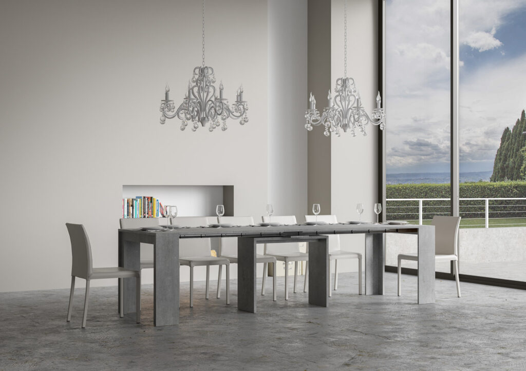 Consolle allungabile 90x42/302 cm Mia cemento