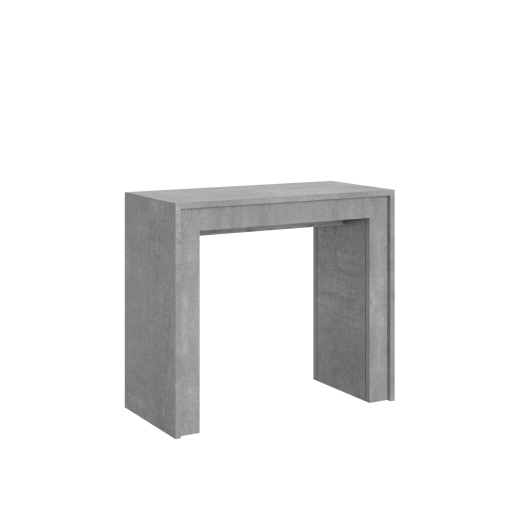 Consolle allungabile 90x42/198 cm Mia Small cemento