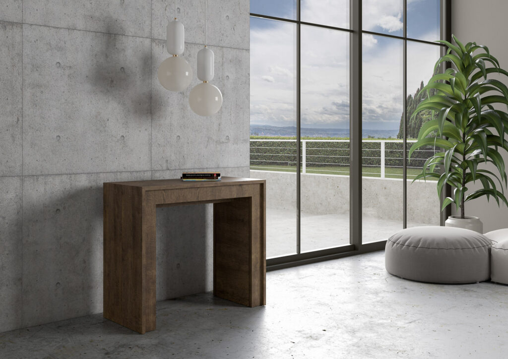 Consolle allungabile 90x42/198 cm Mia Small noce