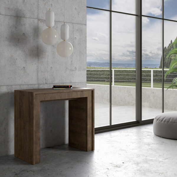 Consolle allungabile 90x42/198 cm Mia Small noce