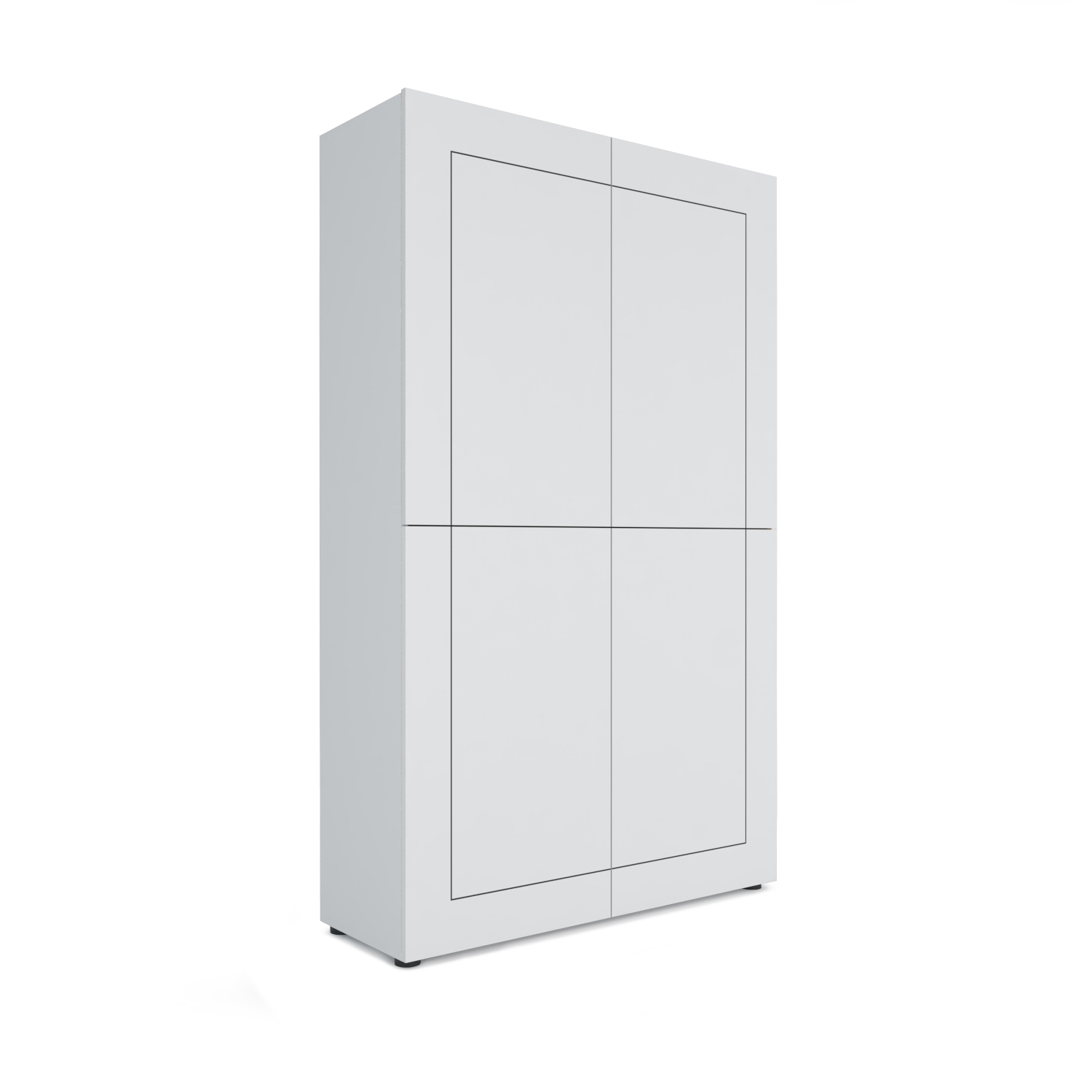 Credenza alta moderna 4 ante 100x35x165 cm Elios bianco lucido 3 Credenza alta moderna 4 ante 100x35x165 cm Elios bianco lucido