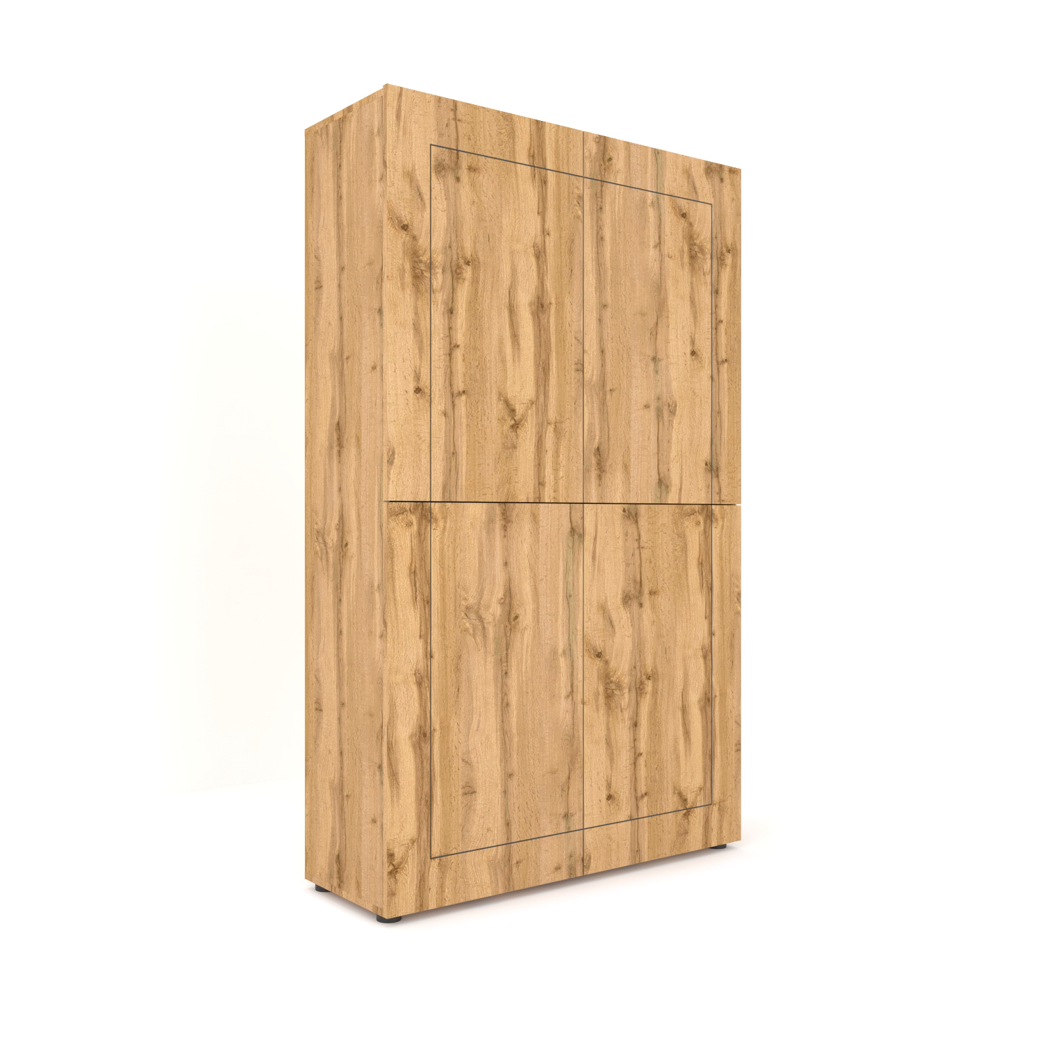 Credenza alta moderna 4 ante 100x35x165 cm Elios quercia natura 3 Credenza alta moderna 4 ante 100x35x165 cm Elios quercia natura