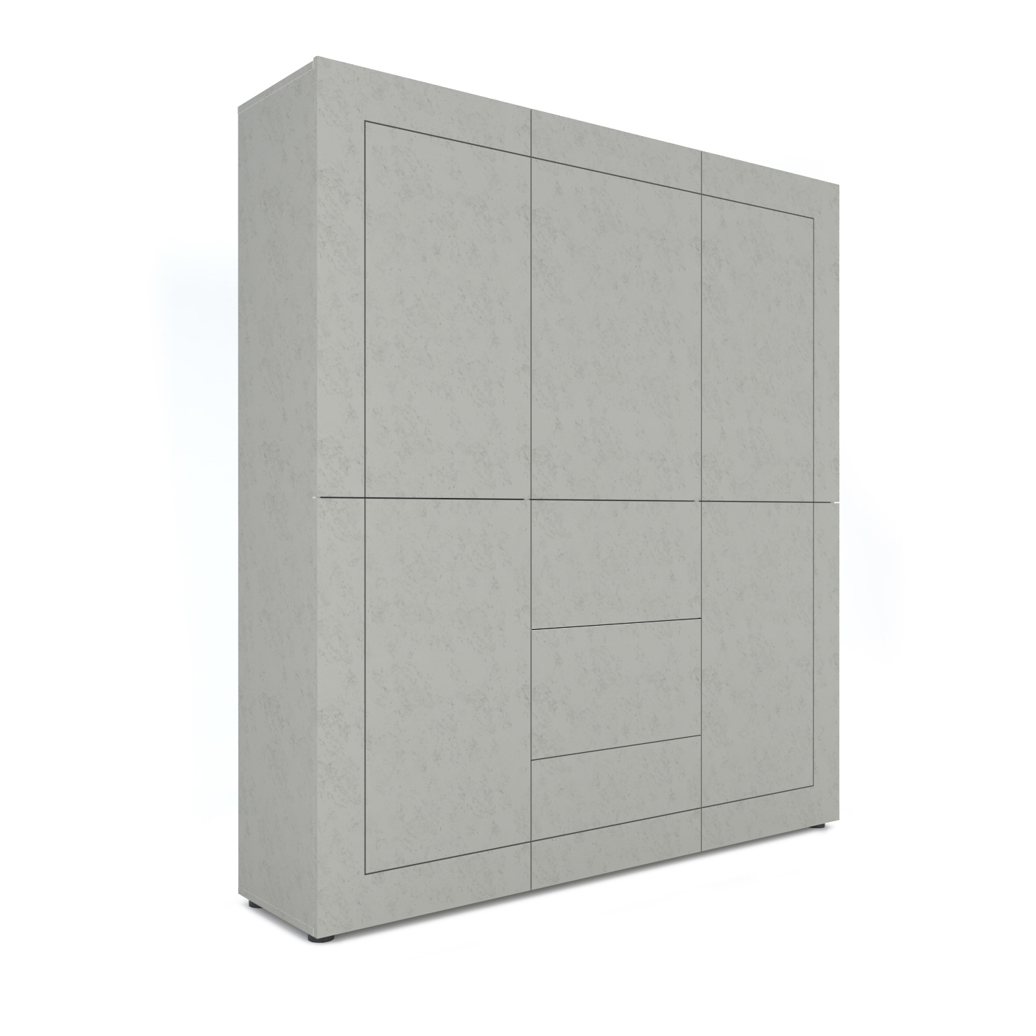 Credenza alta moderna 5 ante/3 cassetti 150x35x165 cm Elios cashmere 3 Credenza alta moderna 5 ante/3 cassetti 150x35x165 cm Elios cashmere