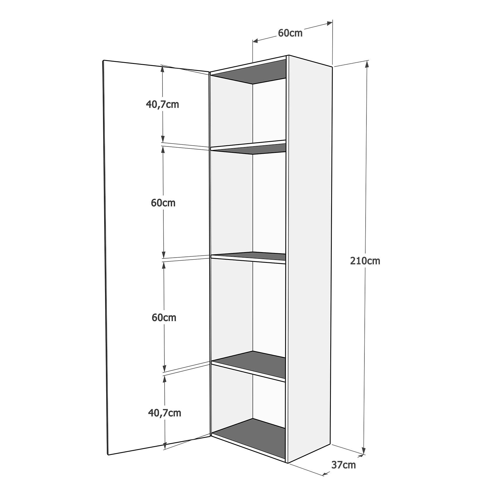 Letto matrimoniale a scomparsa 160 Kentaro con mobili bianco frassino L.233,6 P.39,2 H.250,5 cm (aperto P.215 cm) 5 Letto matrimoniale a scomparsa 160 Kentaro con mobili bianco frassino