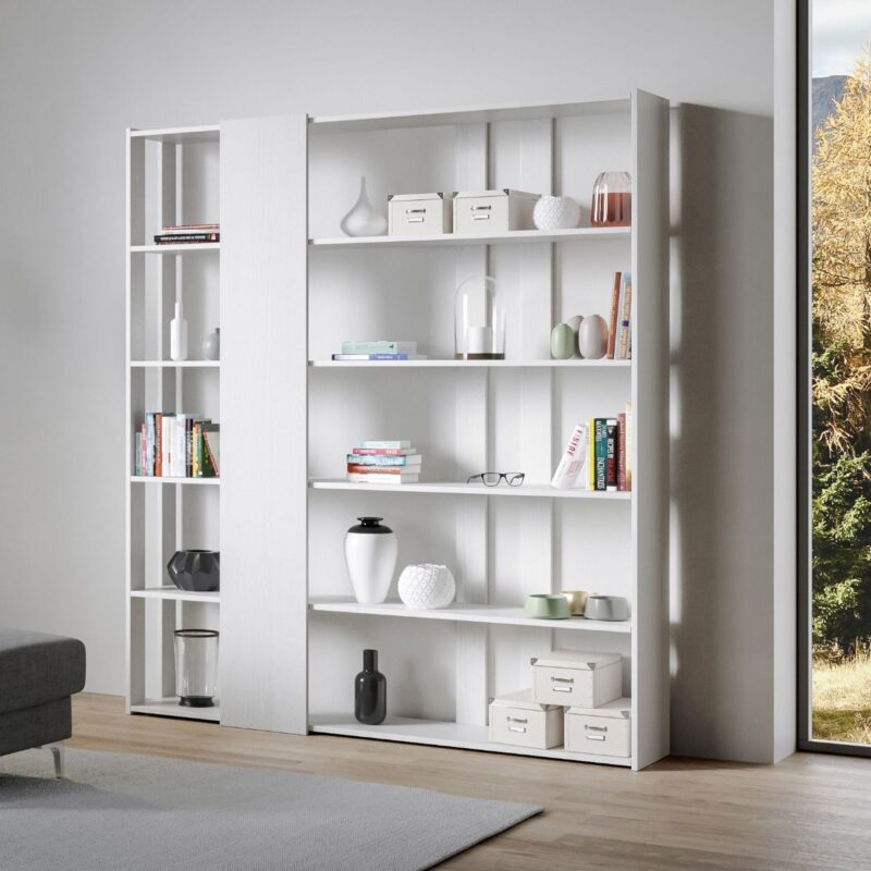 Libreria a giorno Kato D bianco frassino