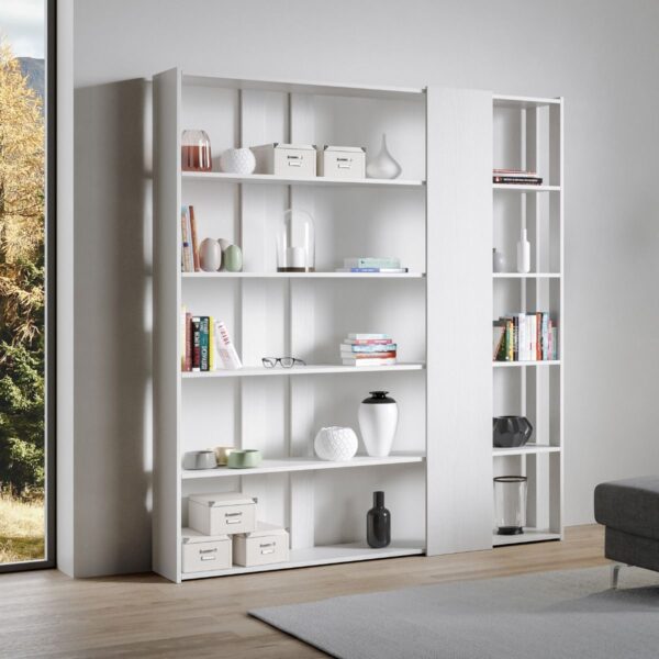 Libreria a giorno Kato D bianco frassino