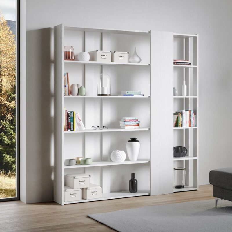 Libreria a giorno Kato D bianco frassino