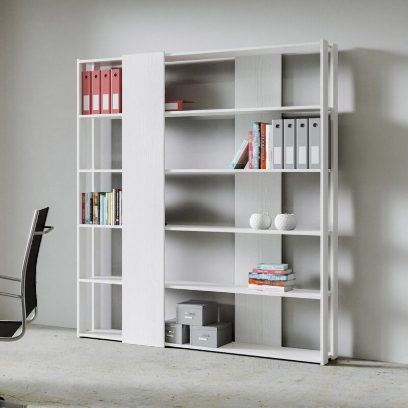 Libreria a giorno Kato B bianco frassino