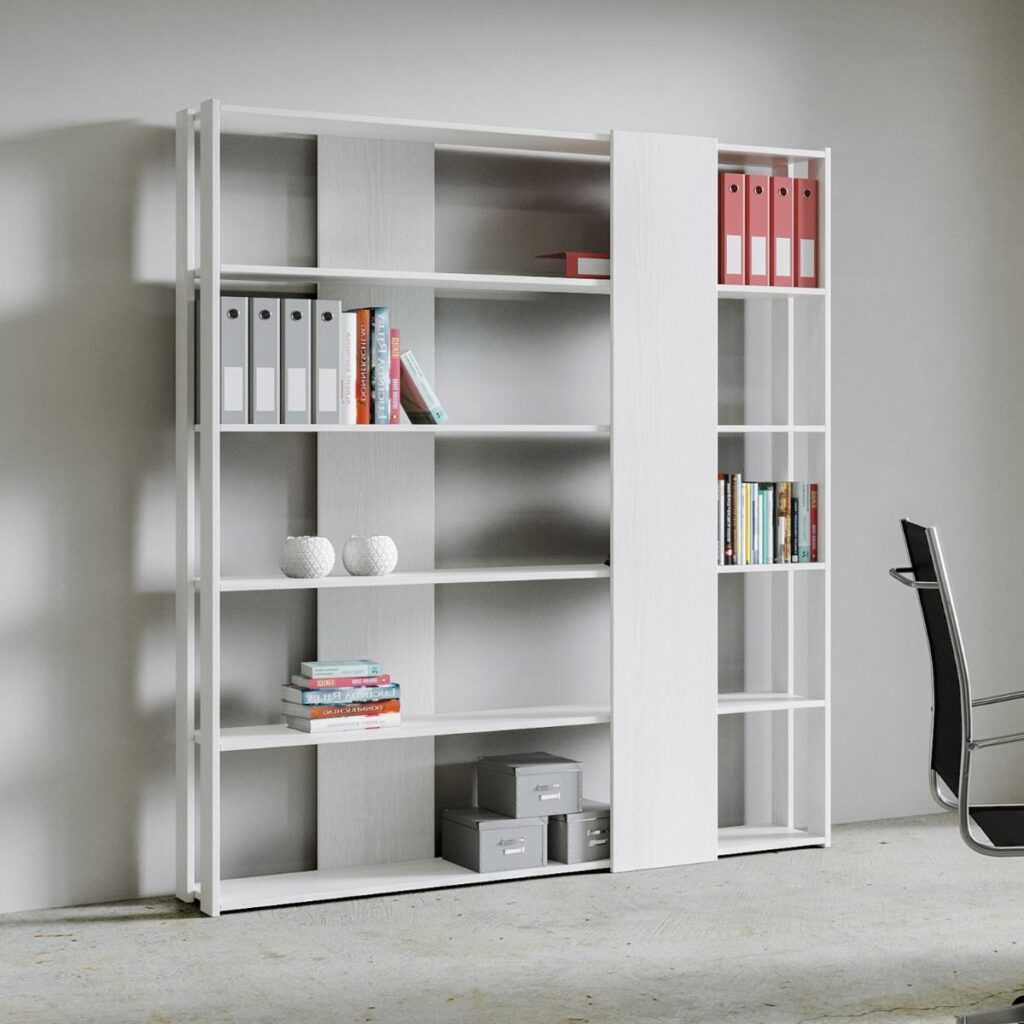Libreria a giorno Kato B bianco frassino