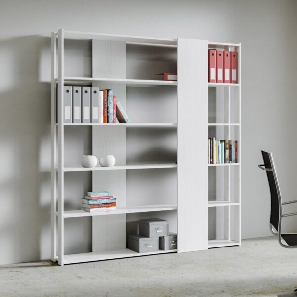 Libreria a giorno Kato B bianco frassino