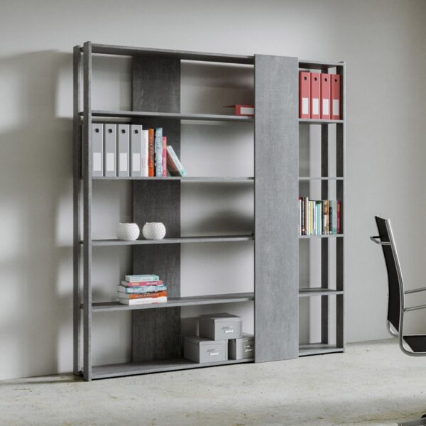 Libreria a giorno Kato B cemento