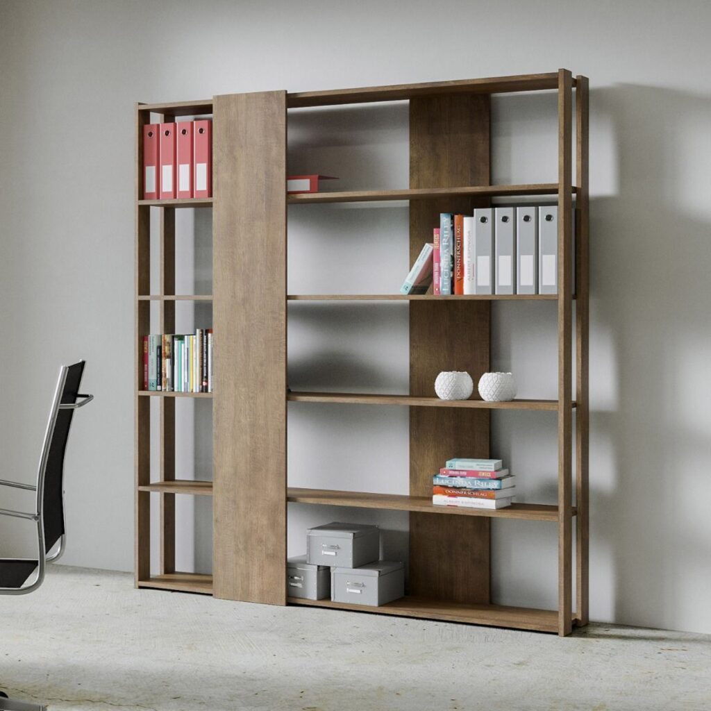 Libreria a giorno Kato B noce