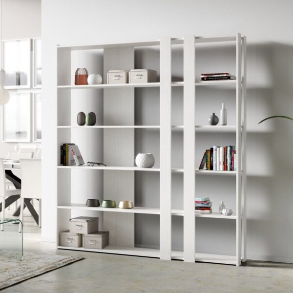 Libreria a giorno Kato C bianco frassino