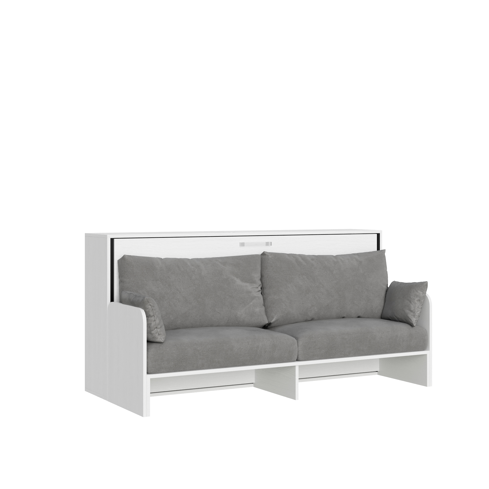 Letto singolo a scomparsa Kando con divano bianco frassino, grigio L.199,9 P.103,2 H.97,4 cm (aperto P.106 cm) 7 Letto singolo a scomparsa Kando con divano bianco frassino, grigio