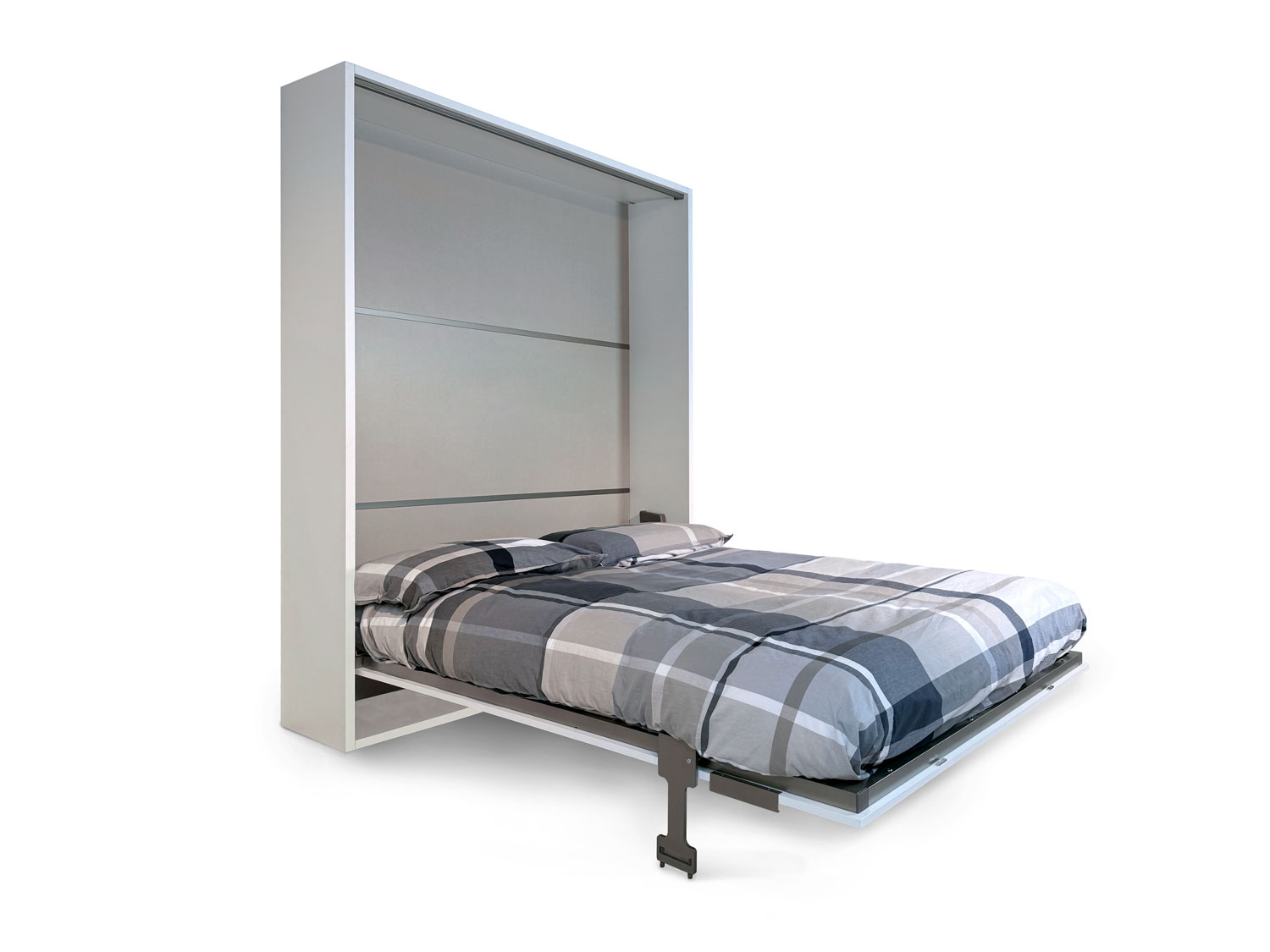 Letto matrimoniale francese a scomparsa 140 Versia con armadio 1 anta dx argilla L.205,2 P.40,5 H.218,3 cm (aperto P.224 cm) 4 Letto matrimoniale a scomparsa 160 Versia argilla