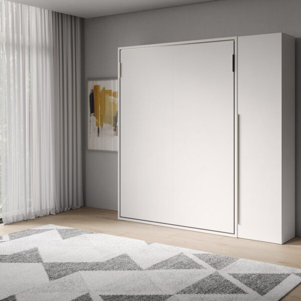 Letto matrimoniale a scomparsa 160 Versia con armadio 1 anta dx bianco